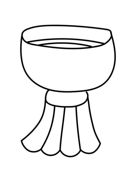 Cup Ritual Fondo Blanco Vector — Archivo Imágenes Vectoriales