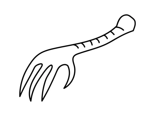 Chicken Foot White Background Vector — Vetor de Stock