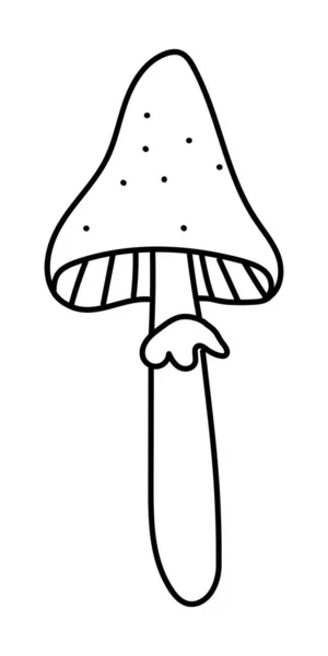 Mushroom Background Branco Vector —  Vetores de Stock