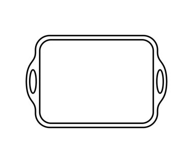 VECTOR 'DA BİR BEYAZ Zemininde KITCHEN TRESİ