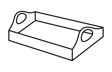 VECTOR 'DA BİR BEYAZ Zemininde KITCHEN TRESİ