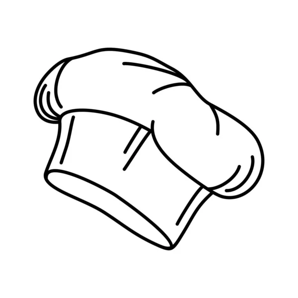 Čef Hat White Background Vector — Stockový vektor