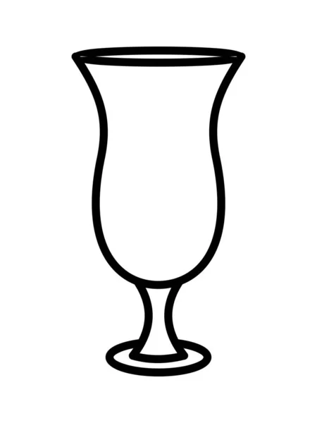 Óculos Cocktail Transparente Branco Vector — Vetor de Stock