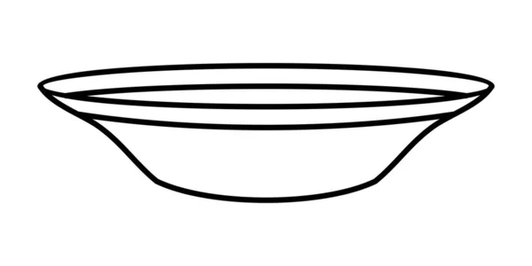 Deep Dish Een Witte Terug Vector — Stockvector