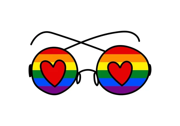 Vector中Lgbt Flag形式的Sunglasses — 图库矢量图片