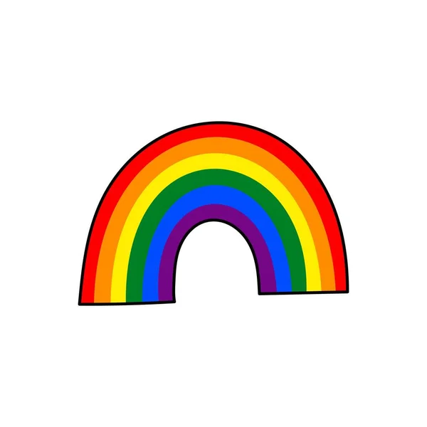 Hbtq Rainbow Vitbakgrund Vector — Stock vektor