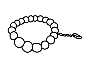 VECTOR 'da beyaz bir sırt çantasındaki güzel bir bilekliğin DÜNYANI