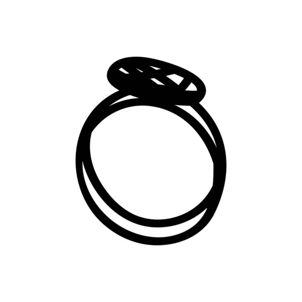 Doodle Rings White Background Vector — Stockový vektor