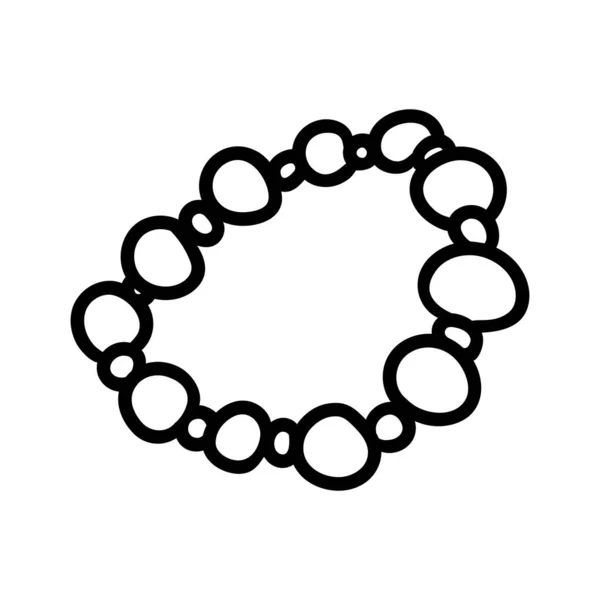 Doodle Beautiful Bracelet White Backgroup Vector — стоковый вектор