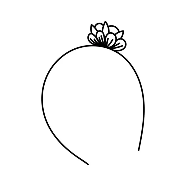 Wanita Kepala Dengan Flower White Background Vector - Stok Vektor