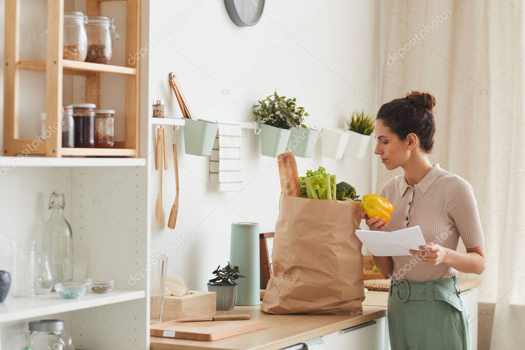 Woman buying purchases