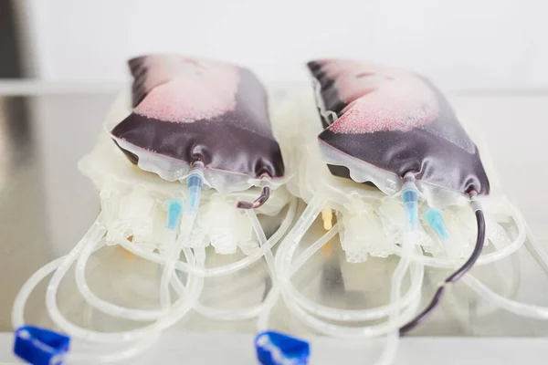 Balení Krevními Vzorky Laboratoři Připravující Pro Pacienta — Stock fotografie