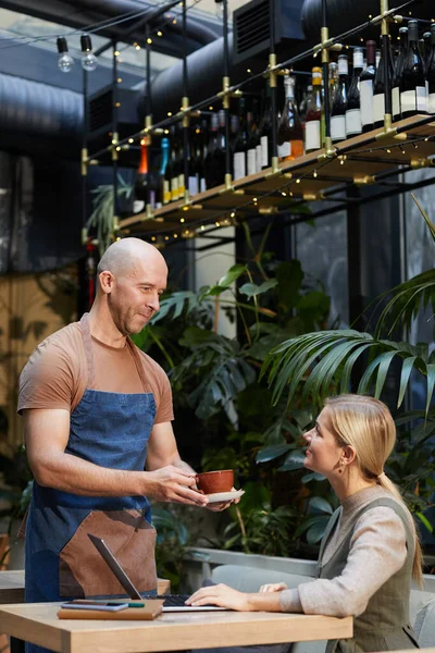 Woman ordering the coffee