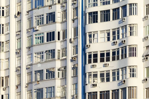 Detalhe Arquitetônico Fachadas Edifícios Residenciais Avenida Praia Copacabana — Fotografia de Stock