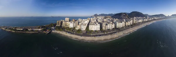 Paisaje Urbano Panorámico Aéreo Río Janeiro Playa Fuerte Copacabana Horizonte — Foto de Stock