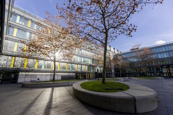 Den Haag Nederländerna November 2018 Sön Reflekterande Bort Fasad Modern — Stockfoto