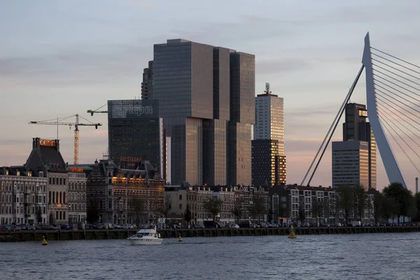 Rotterdam Nederland September 2016 Skyline Van Het Oude Havengebied Met — Stockfoto