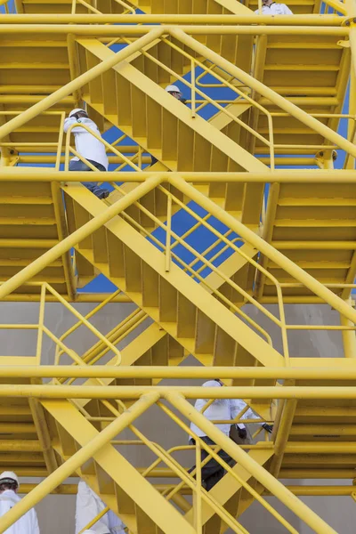 Niteroi Brazilië Augustus 2015 Trappen Gaan Een Groot Petroleum Schip — Stockfoto