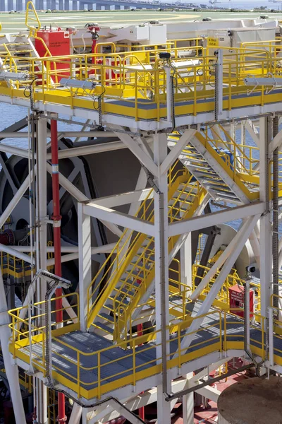 Niteroi Brazilië Augustus 2015 Trappen Gaan Een Groot Petroleum Schip — Stockfoto