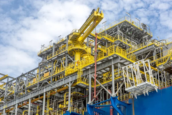 Niteroi Brasil Agosto 2015 Equipamento Grande Navio Petróleo Baía Rio — Fotografia de Stock