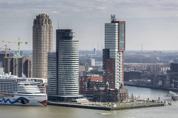 Rotterdam Hollanda Eylül 2017 Avrupa Nın Büyük Liman Bölgesinin Şehir — Stok fotoğraf