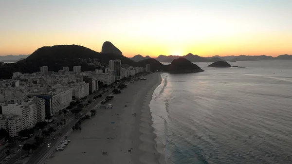 Veduta Aerea Della Spiaggia Copacabana Con Montagna Sugarloaf Come Una — Foto Stock