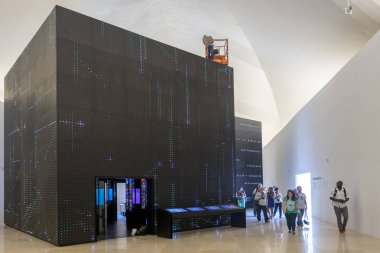 Rio de Janeiro, Brezilya - 10 Aralık 2015: Museu'nun İçişleri do Amanh, 2016 Rio Olimpiyatları'ndan hemen önce Yarınmüzesi açıldı