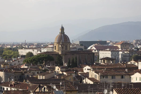 Вид Місто Флоренція Типовою Середньовічною Ренесансної Архітектурою Ландшафтним Краєвидом Фоновому — стокове фото