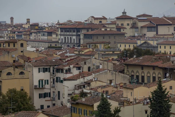 Typická Panoráma Středověkou Renesanční Architekturou Která Dívá Střechy Italském Městě — Stock fotografie