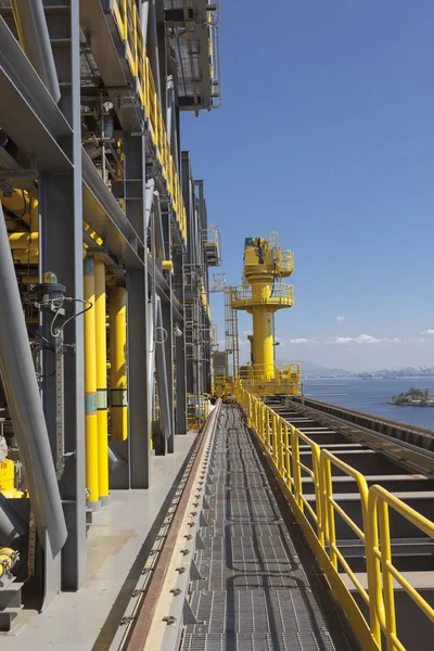 Niteroi Brasil Agosto 2015 Equipamento Grande Navio Petróleo Baía Rio — Fotografia de Stock