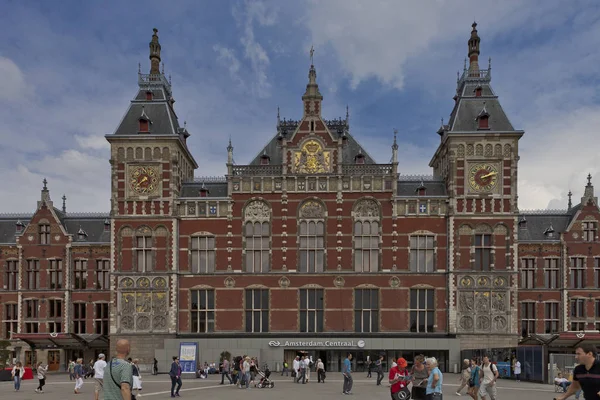 Amsterdam Netherlands August 2012 Historical Building Central Train Station Netherlands — Stock Photo, Image