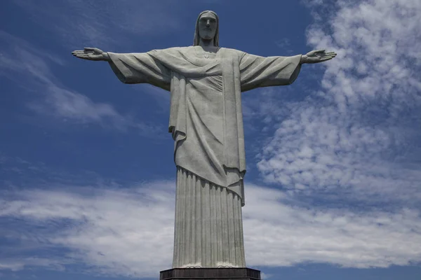 Rio Janeiro Brasilien Dezember 2010 Ganzkörperansicht Der Christus Erlöser Statue — Stockfoto