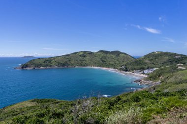 Rio de Janeiro popüler tatil beldesi Buzios sahil şeridi, Brezilya