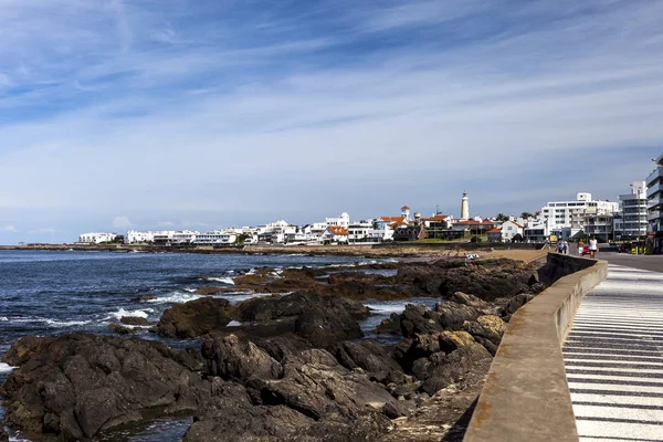 Прибрежный Город Пунта Дель Эсте Маяком Уругвае — стоковое фото