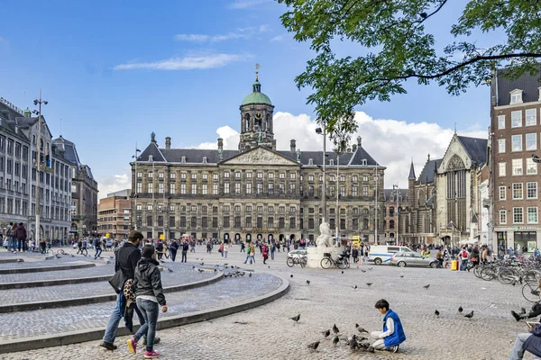 Amsterdam Netherlands September 2015 Central Square Amsterdam Former Royal Palace — Stock Photo, Image