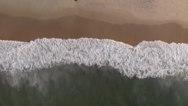 Waves Coming Pristine Leblon Beach Rio Janeiro Mouth Drainage Canal — Stock Video