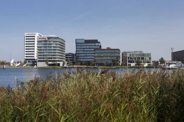 Amsterdã Holanda Agosto 2019 Edifícios Modernos Bairro Houthaven — Fotografia de Stock