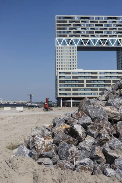 Amsterdam Nederländerna Augusti 2019 Arkitektur Moderna Hyreshus Det Samtida Bostadsprojekt — Stockfoto