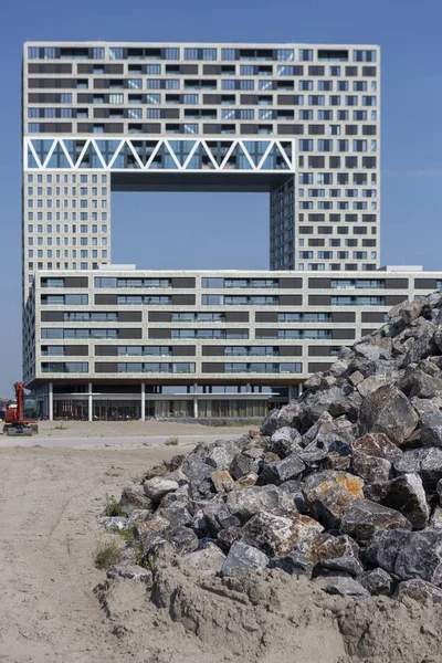 Amsterdam Nederländerna Augusti 2019 Arkitektur Moderna Hyreshus Det Samtida Bostadsprojekt — Stockfoto