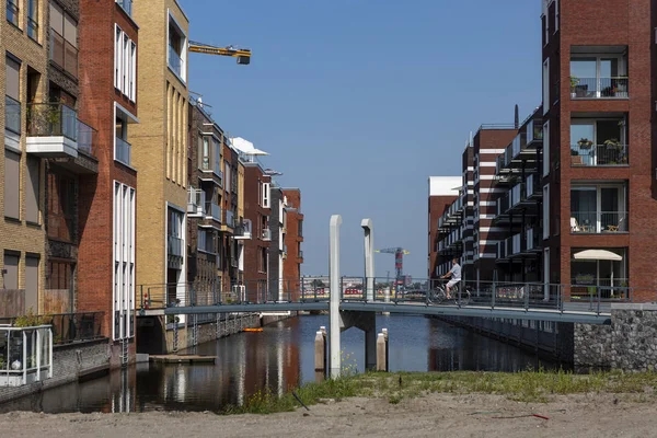 Ámsterdam Países Bajos Agosto 2019 Arquitectura Contemporánea Barrio Houthaven Nueva —  Fotos de Stock