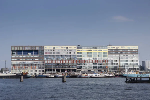 Amsterdã Holanda Agosto 2019 Edifícios Vistos Bairro Houthaven Outro Lado — Fotografia de Stock