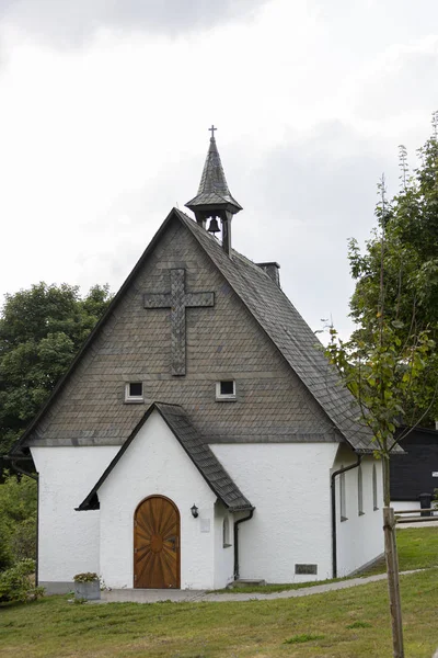 Petite Église Chapelle Vakwerk Architecture Bois Dans Région Sauerland — Photo