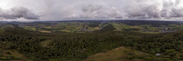 Panorama 360 Graus Acima Montanha Católica Peregrinação Wilzenberg Região Sauerland — Fotografia de Stock