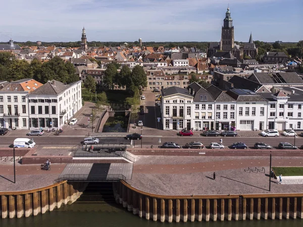 Vista Aérea Ciudad Holandesa Hanseática Zutphen Paisaje Urbano Ciudad Medieval — Foto de Stock