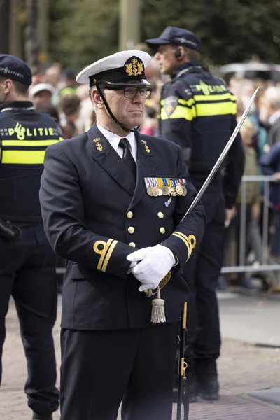 Haya Países Bajos Septiembre 2019 Guardia Militar Para Rey Holandés — Foto de Stock