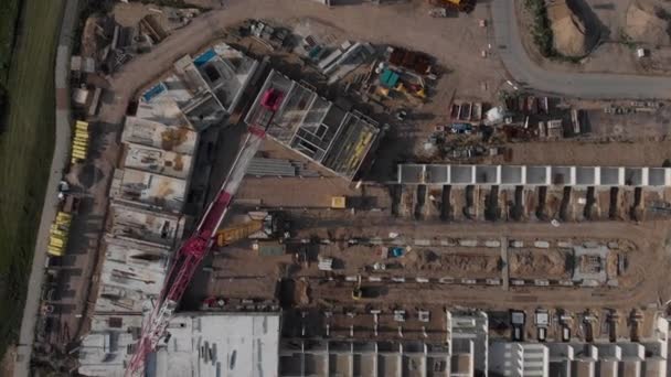 Top Aerial Pan Construction Site New Neighbourhood Noorderhaven City Zutphen — Wideo stockowe