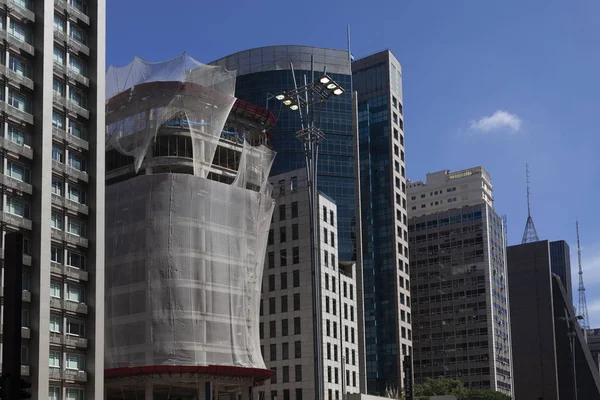 Tehát Paulo Brazília Február 2018 High Rise Felhőkarcolók Paulista Avenue — Stock Fotó