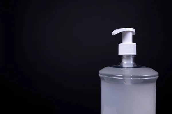 Botella Plástico Sin Marcar Desinfectante Gel Mano Desinfectante Que Consiste Fotos De Stock