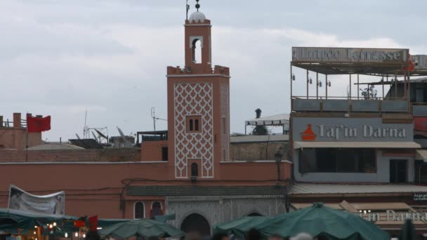 Pequeño Masjid Plaza Jamaa Fena Marrakech Marruecos — Vídeos de Stock