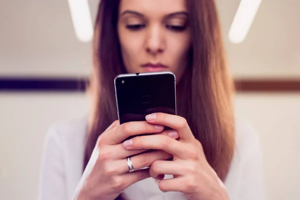 Young woman surfing the net